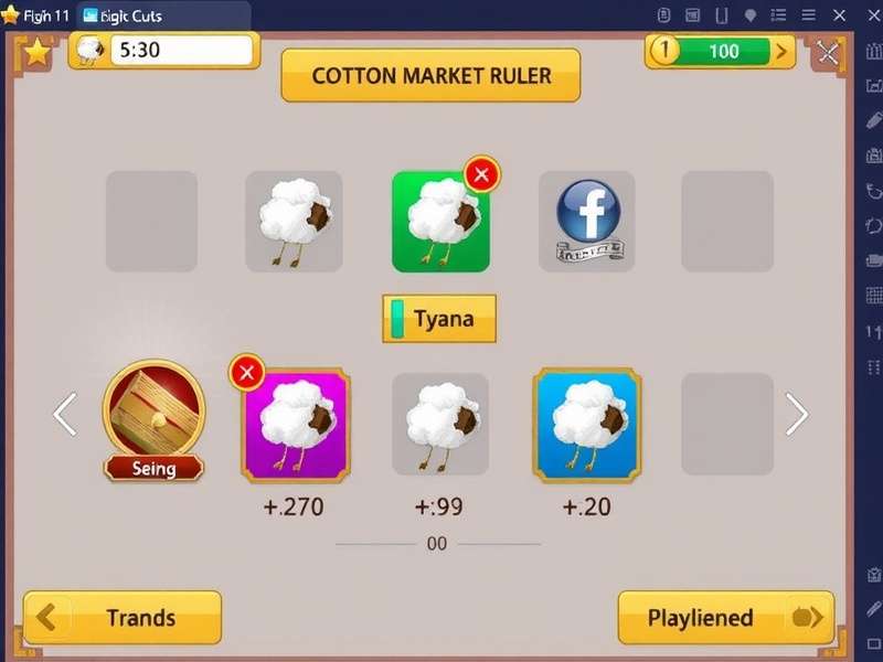 Cotton Market Ruler Game Interface